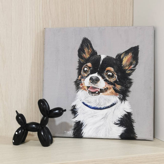 Realistic Pet Portrait, Acrylic Hand Painting on Canvas, Dog Painting Cat Painting, Pet Memorial