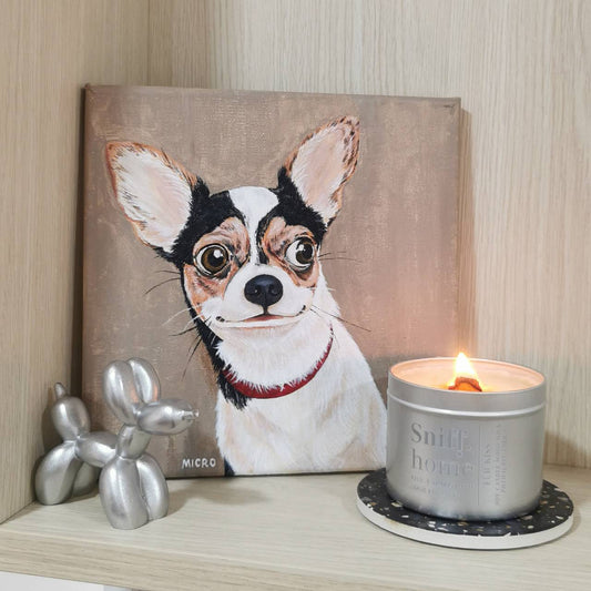 Realistic Pet Portrait, Acrylic Hand Painting on Canvas, Dog Painting Cat Painting, Pet Memorial