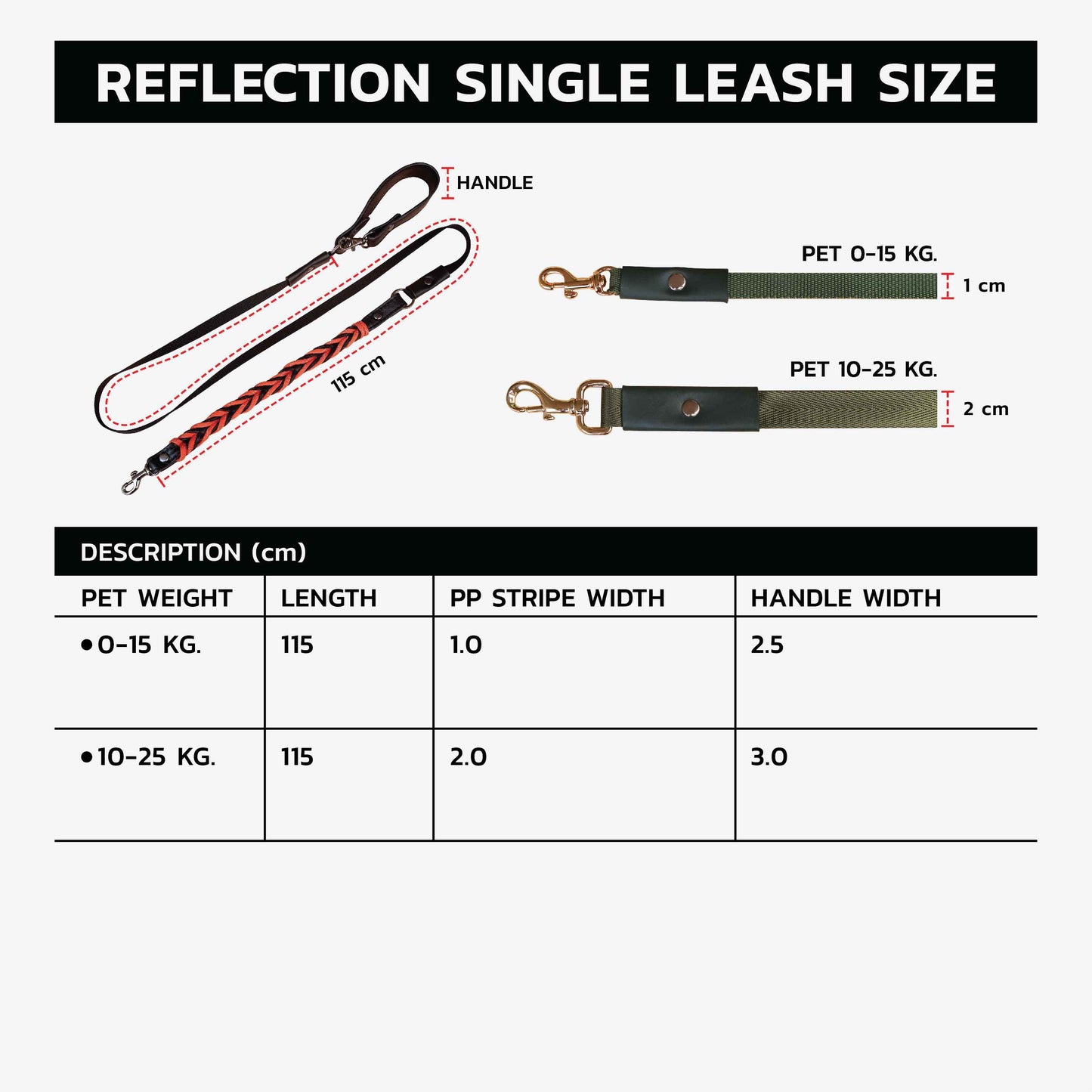 Reflection Soft Leather Pet Leash - Reflective Night-safe Paracord Pet Leash - Halloween edition