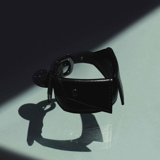 Spread shirt Wide Padded Soft Leather Dog Collar