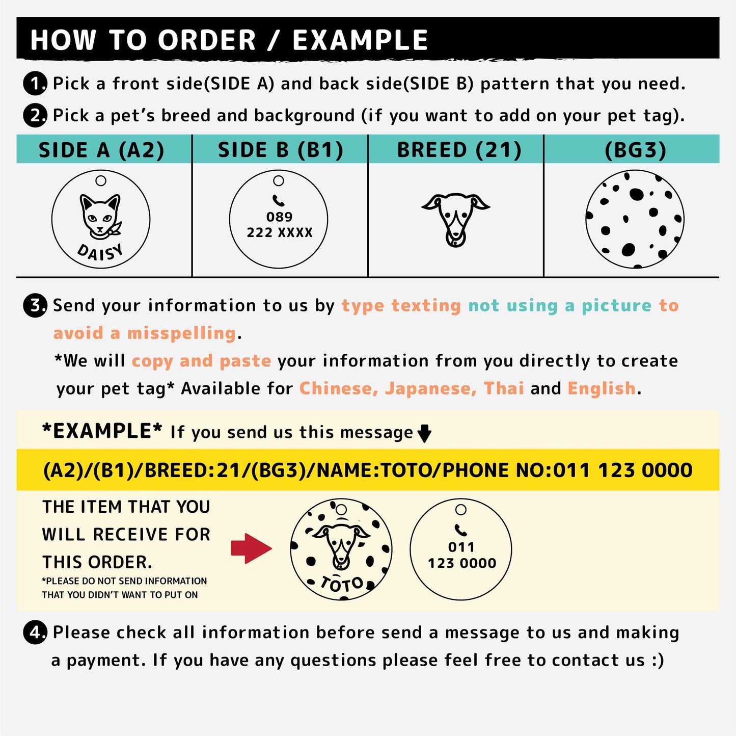 Pet ID tag rose gold stainless steel (THIN) Personalized engraved