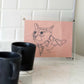 Stitched Leather Pet Portrait with Message card - Drawing personalize Gift Memorial Home decorating