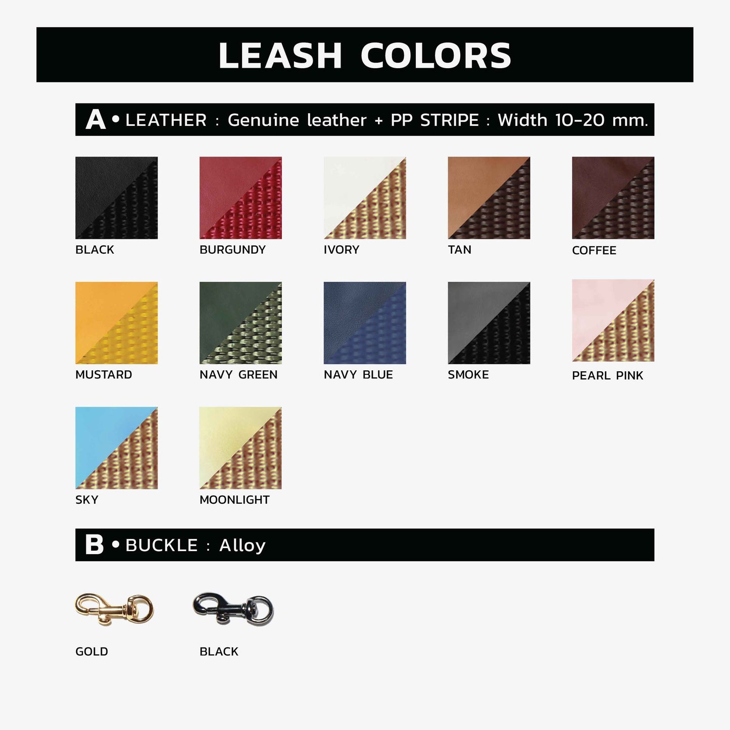 Classic Lightweight Soft Leather Handle Double Pet Leash - Dual Pet Leash