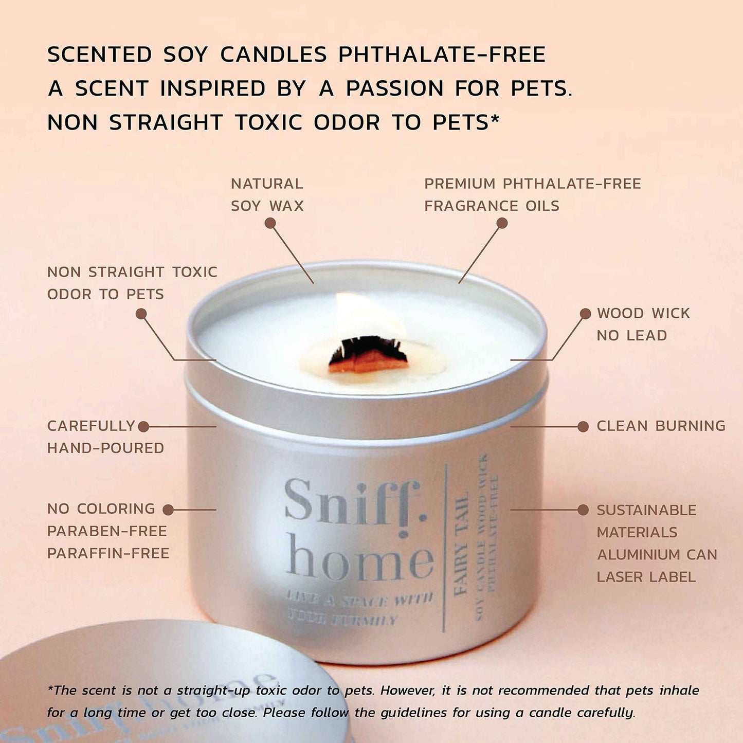 Pet odor candles - Scented soy candle - Fairy Tail scent