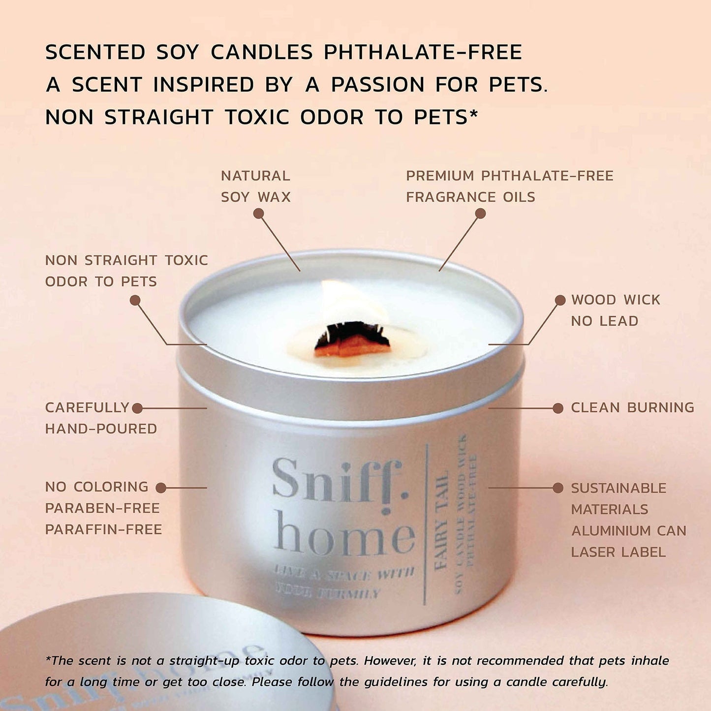 Pet odor candles - Scented soy candle - Fur Kiss scent