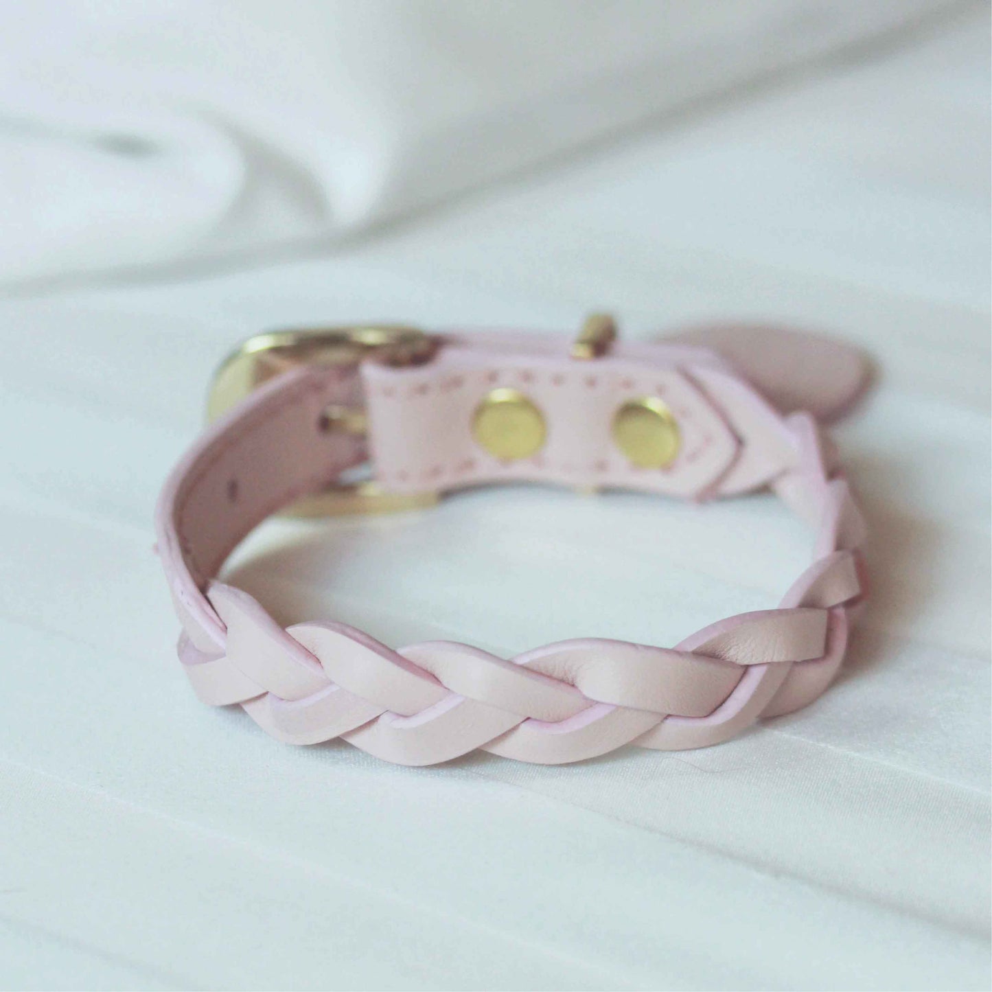 Knit Thin Soft Leather Pet Collar