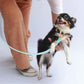 Musée Simply Multifunction Soft Leather Pet Leash - Adjustable Length Hands-free Crossbody Dog Leash