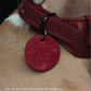 Spread shirt Wide Padded Soft Leather Dog Collar
