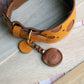 Leather pet AirTag case holder and keychain with name